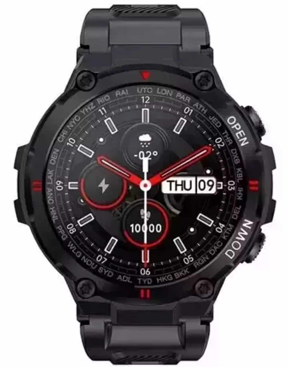 Smartwatch męski na pasku Garett Sport Combat RT czarny ⌚ Smartwatch Garett ✓.webp